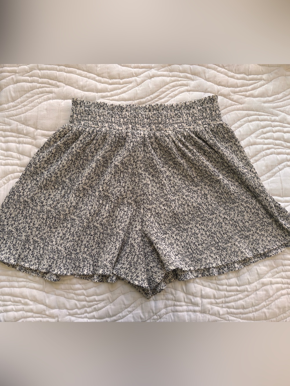 Promesa Black and White Printed High-Waist Skort